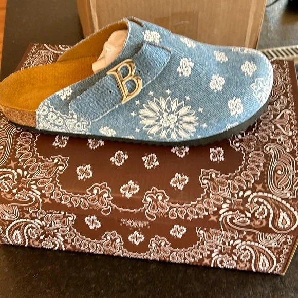 Bravest Studios | Shoes | Bravest Studio Denim Paisley Clog  display picture 1